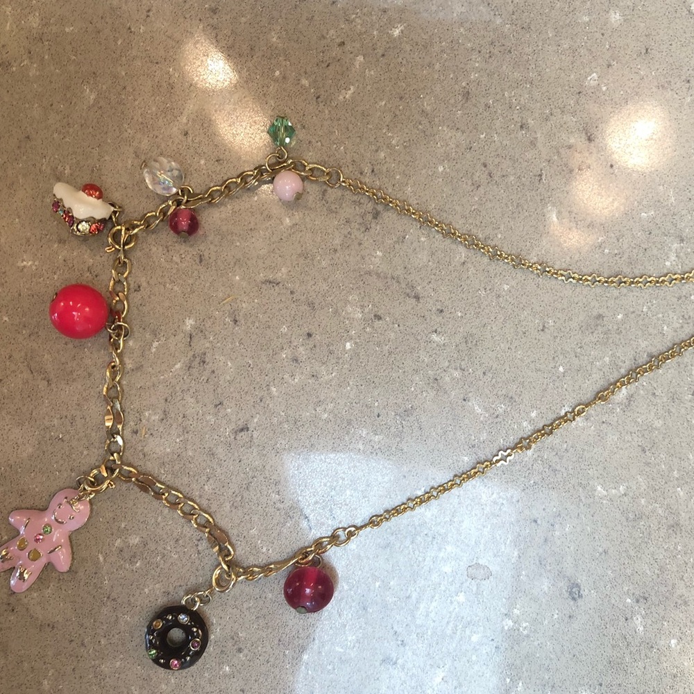 Sweet necklace w cute charms: donut, cookie, etc
